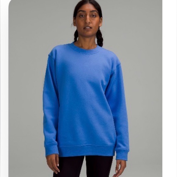 lululemon athletica Tops - All Yours Crew- Fleece - Nile Blue